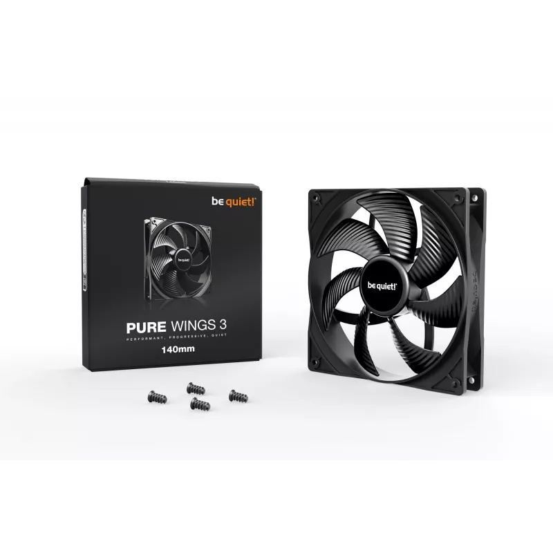 be quiet! Pure Wings 3 140mm arvutikorpuse ventilaator 14 cm Must 1 tk