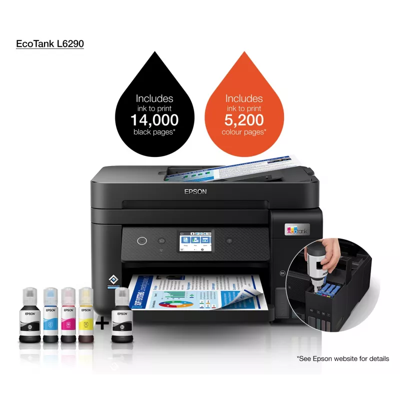 Epson EcoTank L6290 tindiprinter A4 4800 x 1200 DPI 33 ppm Wi-Fi