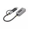 StarTech.com USB-C Etherneti adapter koos USB-A pesaga, 10/100/1000 Mbps, USB 3.0 kuni Gigabit Ethernet võrguadapter, 6in/15cm külge kinnitatud kaabel, USB GbE adapter