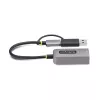 StarTech.com USB-C Etherneti adapter koos USB-A pesaga, 10/100/1000 Mbps, USB 3.0 kuni Gigabit Ethernet võrguadapter, 6in/15cm külge kinnitatud kaabel, USB GbE adapter