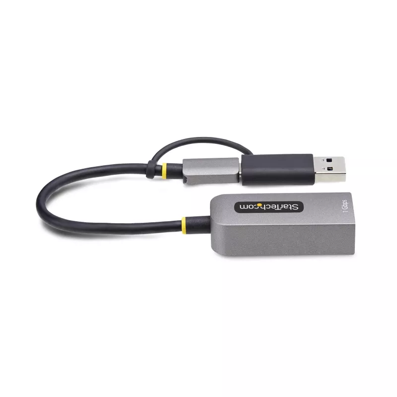 StarTech.com USB-C Etherneti adapter koos USB-A pesaga, 10/100/1000 Mbps, USB 3.0 kuni Gigabit Ethernet võrguadapter, 6in/15cm külge kinnitatud kaabel, USB GbE adapter