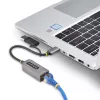 StarTech.com USB-C Etherneti adapter koos USB-A pesaga, 10/100/1000 Mbps, USB 3.0 kuni Gigabit Ethernet võrguadapter, 6in/15cm külge kinnitatud kaabel, USB GbE adapter