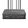 StarTech.com 2-pordine kahe monitoriga DisplayPort-kaabliga KVM-lüliti, 4K 60 Hz, kompaktne KVM integreeritud 1,5 m USB-A/DisplayPort/helikaablitega, siinitoide – kaugjuhtimisnupp/kiirklahvlülitus