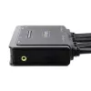 StarTech.com 2-pordine kahe monitoriga DisplayPort-kaabliga KVM-lüliti, 4K 60 Hz, kompaktne KVM integreeritud 1,5 m USB-A/DisplayPort/helikaablitega, siinitoide – kaugjuhtimisnupp/kiirklahvlülitus