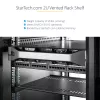 StarTech.com 2U serveririiul - universaalne ventileeritav riiulile paigaldatav konsoolalus 19-tollise võrguseadmete riiuli ja kapi jaoks - tugev teras - kandevõime 50 naela / 23 kg - 16 tolli sügav riiul, must