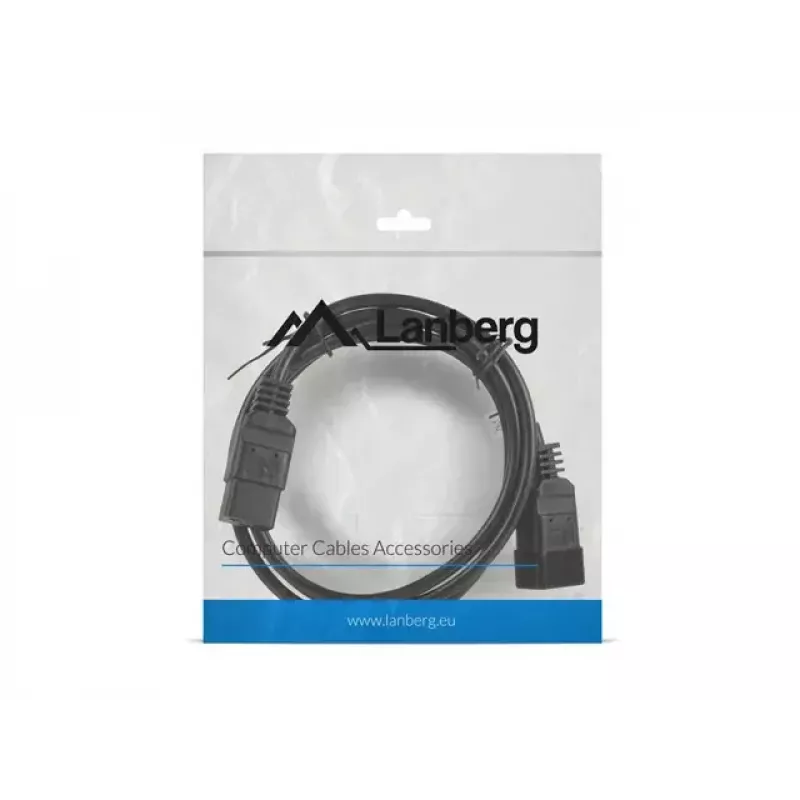 Toitekaabel Lanberg CA-C19E-10CC-0018-BK Must 1,8 m