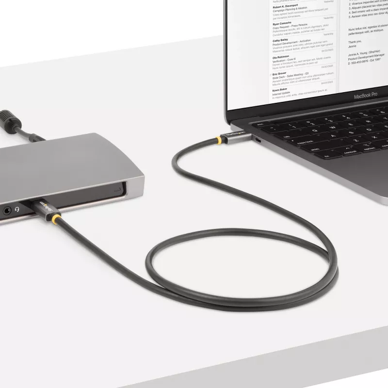 StarTech.com 3 jala (1 m) USB4 kaabel, USB-IF sertifitseeritud USB-C kaabel, 40 Gbps, USB USB-C andmeedastuskaabel, 100 W toiteedastus, 8K 60 Hz, ühildub Thunderbolt 4/3/USB 3.2 seadmetega