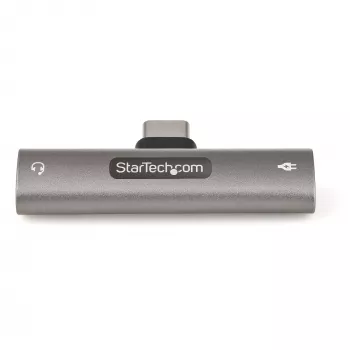 StarTech.com USB C Audio & Charge Adapter - USB-C heliadapter 3,5 mm TRRS-peakomplekti/peakomplekti pesa ja 60 W USB USB-C Power Delivery läbipääsulaadijaga - USB-C telefonile/tahvelarvutile/sülearvutile