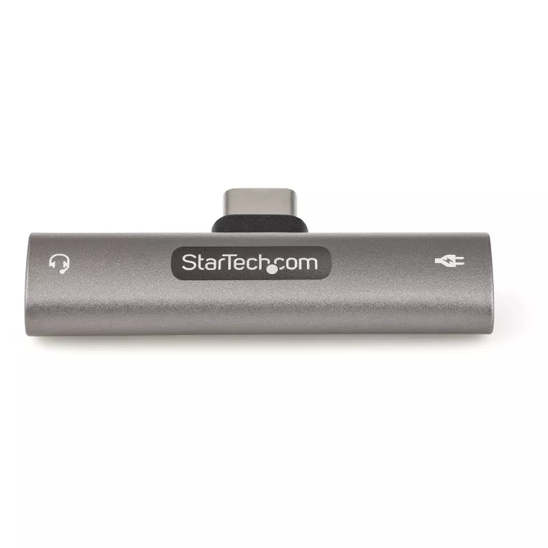 StarTech.com USB C Audio & Charge Adapter - USB-C heliadapter 3,5 mm TRRS-peakomplekti/peakomplekti pesa ja 60 W USB USB-C Power Delivery läbipääsulaadijaga - USB-C telefonile/tahvelarvutile/sülearvutile
