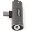 StarTech.com USB C Audio & Charge Adapter - USB-C heliadapter 3,5 mm TRRS-peakomplekti/peakomplekti pesa ja 60 W USB USB-C Power Delivery läbipääsulaadijaga - USB-C telefonile/tahvelarvutile/sülearvutile