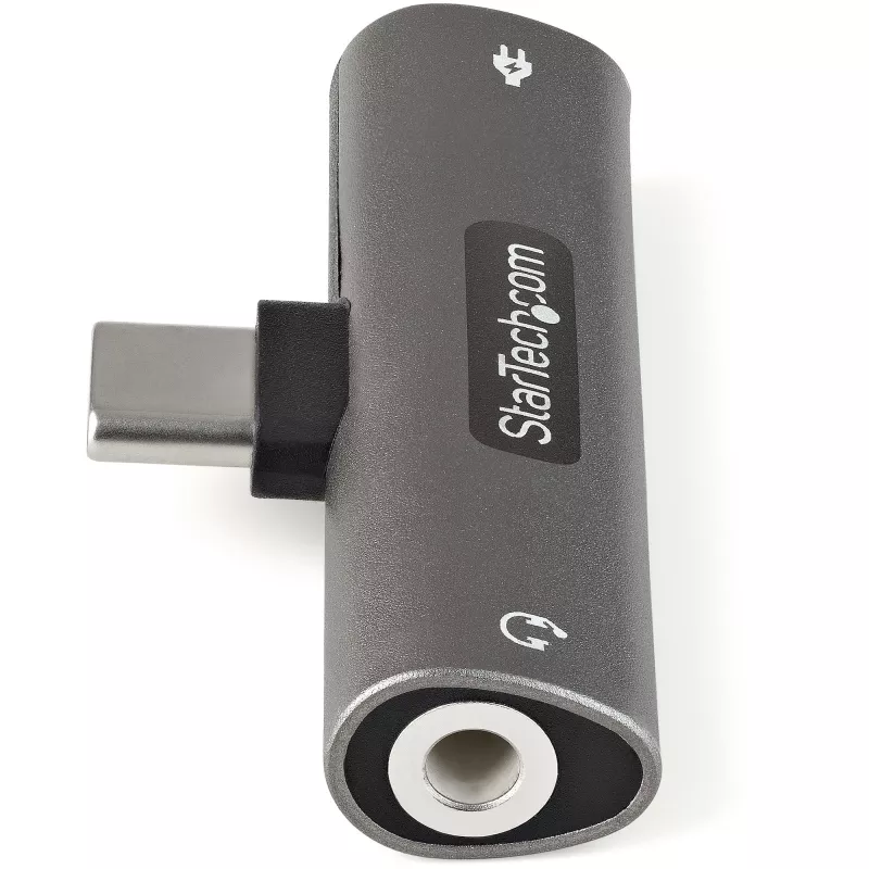 StarTech.com USB C Audio & Charge Adapter - USB-C heliadapter 3,5 mm TRRS-peakomplekti/peakomplekti pesa ja 60 W USB USB-C Power Delivery läbipääsulaadijaga - USB-C telefonile/tahvelarvutile/sülearvutile