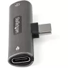 StarTech.com USB C Audio & Charge Adapter - USB-C heliadapter 3,5 mm TRRS-peakomplekti/peakomplekti pesa ja 60 W USB USB-C Power Delivery läbipääsulaadijaga - USB-C telefonile/tahvelarvutile/sülearvutile