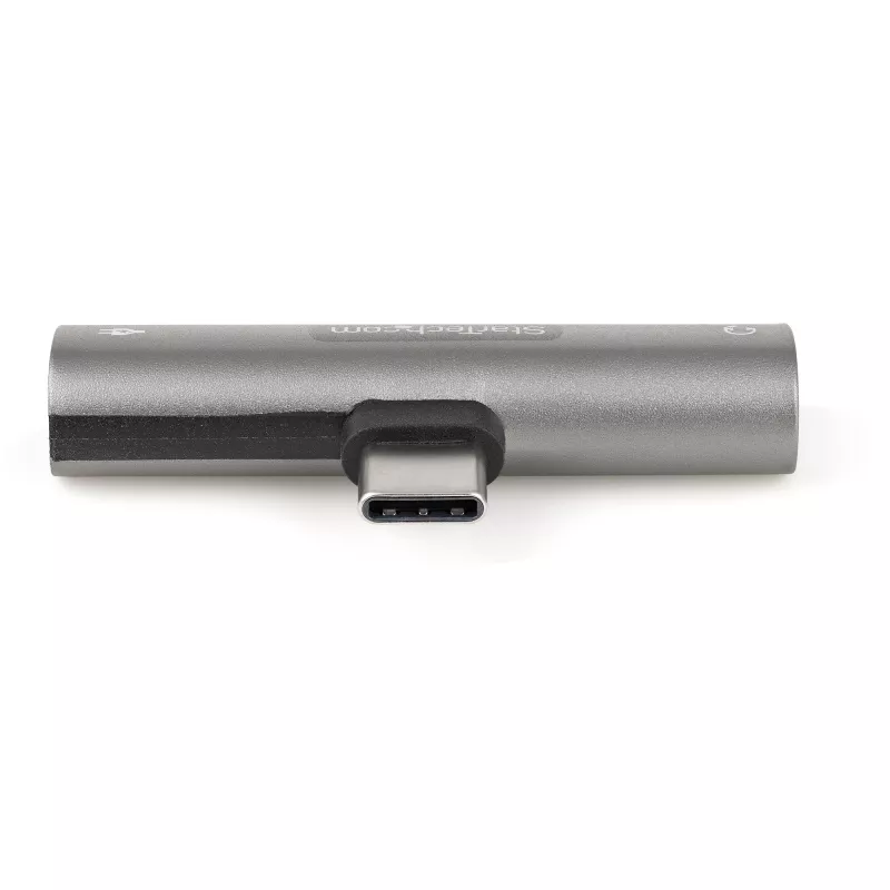 StarTech.com USB C Audio & Charge Adapter - USB-C heliadapter 3,5 mm TRRS-peakomplekti/peakomplekti pesa ja 60 W USB USB-C Power Delivery läbipääsulaadijaga - USB-C telefonile/tahvelarvutile/sülearvutile