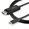 StarTech.com 6 jala (2 m) USB-C kuni DisplayPort 1.4 kaabel 8K 60Hz/4K – Kahesuunaline DP USB-C-le või USB-C DP-le pööratav videoadapterkaabel – HBR3/HDR/DSC – USB USB-C/TB3 monitorikaabel (CDP2DP142MBD)