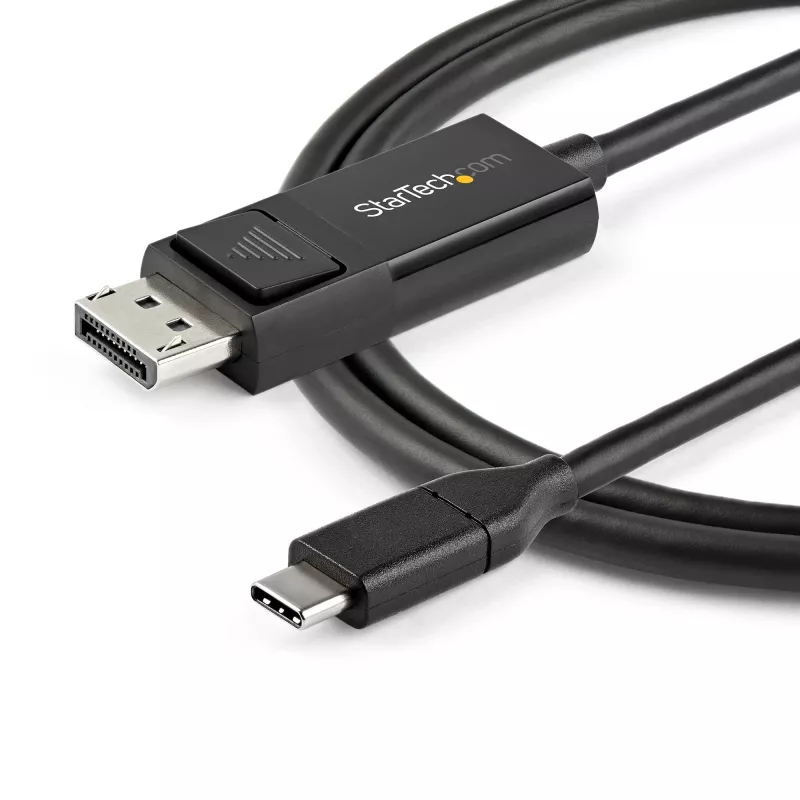 StarTech.com 6,6 jala (2 m) USB-C–DisplayPort 1.2 kaabel 4K 60 Hz – kahesuunaline DP–USB-C või USB-C–DP pööratav videoadapteri kaabel – HBR2/HDR – USB USB-C/Thunderbolt monitori kaabel
