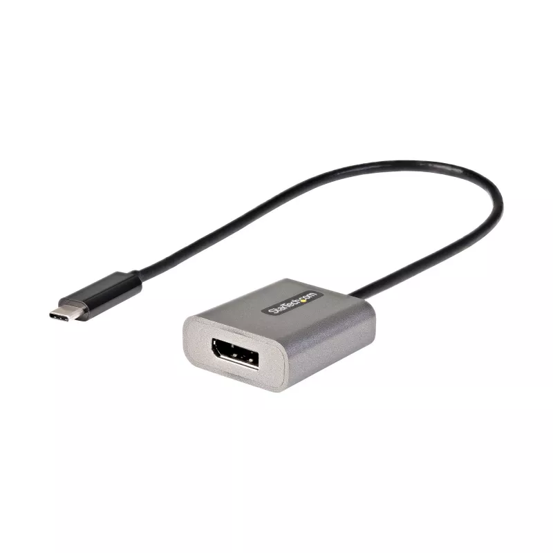 StarTech.com USB-C - DisplayPort adapter - 8K/4K 60 Hz USB-C - DisplayPort 1.4 adapterdongel - USB USB-C - DP monitorivideomuundur - töötab Thunderbolt 3-ga - 12 inch pika kaabliga