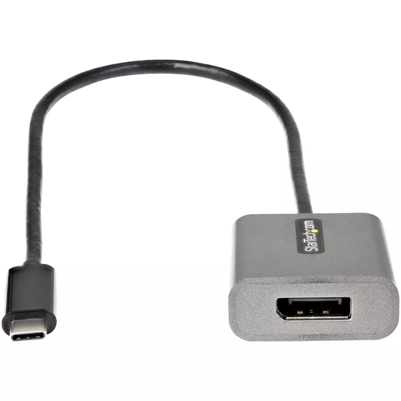 StarTech.com USB-C - DisplayPort adapter - 8K/4K 60 Hz USB-C - DisplayPort 1.4 adapterdongel - USB USB-C - DP monitorivideomuundur - töötab Thunderbolt 3-ga - 12 inch pika kaabliga