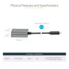 StarTech.com USB-C - DisplayPort adapter - 8K/4K 60 Hz USB-C - DisplayPort 1.4 adapterdongel - USB USB-C - DP monitorivideomuundur - töötab Thunderbolt 3-ga - 12 inch pika kaabliga