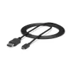 StarTech.com 1,8 m USB-C - DisplayPort 1.2 kaabel 4K 60 Hz - USB-C - DisplayPort adapterkaabel HBR2 - USB-C DP Alt Mode DP monitori videokaabel - ühildub Thunderbolt 3 - Must