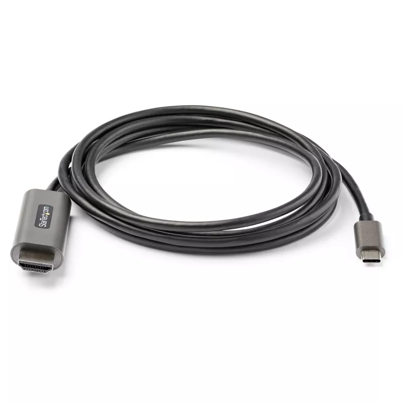 StarTech.com 6ft (2m) USB-C–HDMI-kaabel, 4K, 60 Hz, HDR10 – ülimalt kõrge eraldusvõimega USB USB-C kuni 4K HDMI 2.0b video-adapterkaabel – USB-C–HDMI HDR-kuva / ekraanikonverter – DP 1.4 alternatiivrežiim HBR3