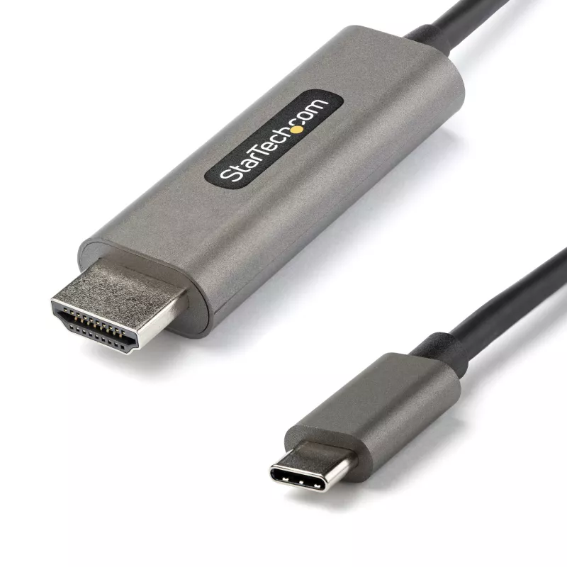StarTech.com 6ft (2m) USB-C–HDMI-kaabel, 4K, 60 Hz, HDR10 – ülimalt kõrge eraldusvõimega USB USB-C kuni 4K HDMI 2.0b video-adapterkaabel – USB-C–HDMI HDR-kuva / ekraanikonverter – DP 1.4 alternatiivrežiim HBR3