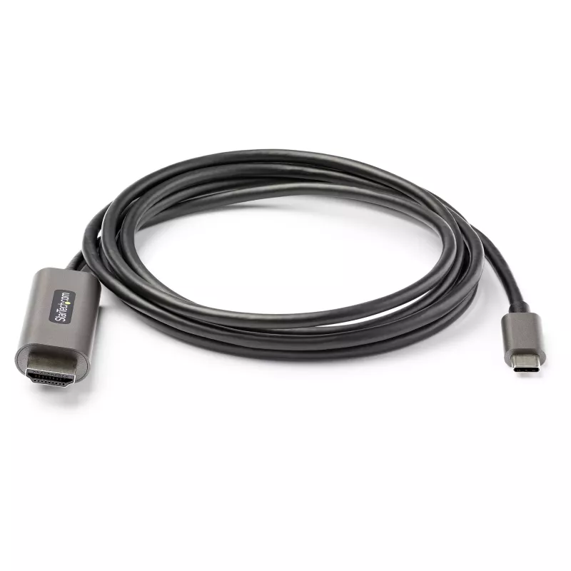 StarTech.com 6ft (2m) USB-C–HDMI-kaabel, 4K, 60 Hz, HDR10 – ülimalt kõrge eraldusvõimega USB USB-C kuni 4K HDMI 2.0b video-adapterkaabel – USB-C–HDMI HDR-kuva / ekraanikonverter – DP 1.4 alternatiivrežiim HBR3