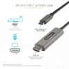 StarTech.com 6ft (2m) USB-C–HDMI-kaabel, 4K, 60 Hz, HDR10 – ülimalt kõrge eraldusvõimega USB USB-C kuni 4K HDMI 2.0b video-adapterkaabel – USB-C–HDMI HDR-kuva / ekraanikonverter – DP 1.4 alternatiivrežiim HBR3