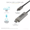 StarTech.com 10ft (3m) USB-C HDMI-kaabel 4K 60Hz HDR10-ga – Ultra HD USB Type-C–4K HDMI 2.0b video adapterkaabel – USB-C–HDMI HDR monitor/ekraani muundur – DP 1.4 Alt Mode HBR3
