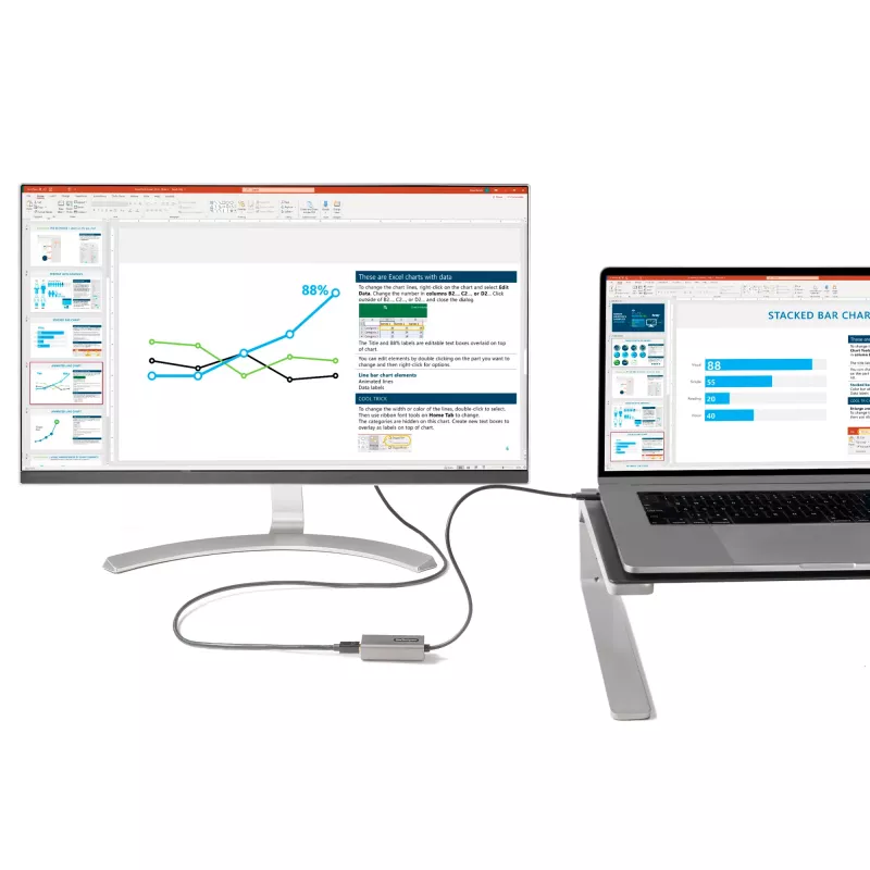 StarTech.com USB-C–Mini DisplayPort adapter – 4K 60 Hz USB-C–mDP adapterdongel – USB USB-C–Mini DP monitor – videomuundur – töötab Thunderbolt 3-ga – 12-tolline (30 cm) kinnitatud kaabel – CDP2MDP täiustatud versioon