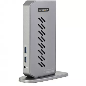 StarTech.com USB-C USB-A dokk – hübriidne universaalne USB 3.0 dokkimisjaam USB-C või USB-A sülearvutile – kahe monitori 4K 60Hz HDMI/DisplayPort – 6x USB-A, GbE – USB 3.1 Gen 1 – Windows/Mac
