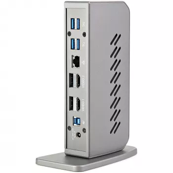 StarTech.com USB-C USB-A dokk – hübriidne universaalne USB 3.0 dokkimisjaam USB-C või USB-A sülearvutile – kahe monitori 4K 60Hz HDMI/DisplayPort – 6x USB-A, GbE – USB 3.1 Gen 1 – Windows/Mac