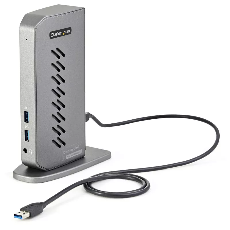 StarTech.com USB-C USB-A dokk – hübriidne universaalne USB 3.0 dokkimisjaam USB-C või USB-A sülearvutile – kahe monitori 4K 60Hz HDMI/DisplayPort – 6x USB-A, GbE – USB 3.1 Gen 1 – Windows/Mac