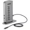 StarTech.com USB-C USB-A dokk – hübriidne universaalne USB 3.0 dokkimisjaam USB-C või USB-A sülearvutile – kahe monitori 4K 60Hz HDMI/DisplayPort – 6x USB-A, GbE – USB 3.1 Gen 1 – Windows/Mac