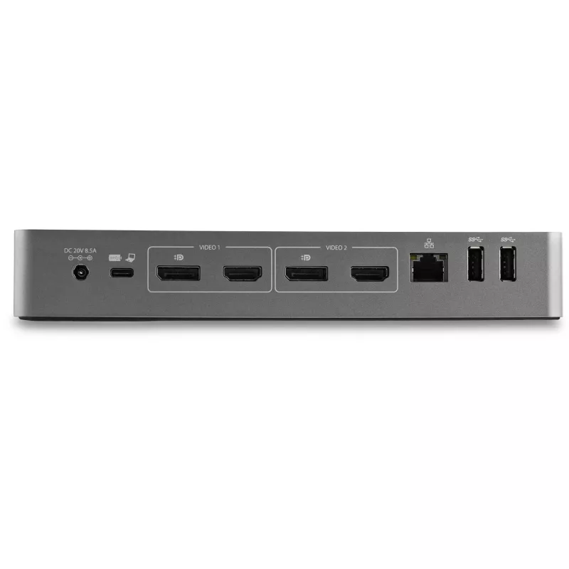 StarTech.com universaalne sülearvuti dokkimisjaam, hübriidne USB-C ja USB-A dokk, kahe 4K DP ja HDMI, 100W PD, Mac / Windows / Chrome OS, 4x USB 5Gbps jaotur, GbE