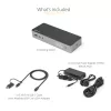 StarTech.com universaalne sülearvuti dokkimisjaam, hübriidne USB-C ja USB-A dokk, kahe 4K DP ja HDMI, 100W PD, Mac / Windows / Chrome OS, 4x USB 5Gbps jaotur, GbE