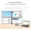 StarTech.com USB C dokk - 4K 60Hz nelja monitori DisplayPort ja HDMI - universaalne USB-C dokkimisjaam 100W toiteedastusega - USB jaotur 1x USB USB-C ja 3x USB-A, Ethernet, heli