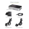StarTech.com USB C dokk - 4K 60Hz nelja monitori DisplayPort ja HDMI - universaalne USB-C dokkimisjaam 100W toiteedastusega - USB jaotur 1x USB USB-C ja 3x USB-A, Ethernet, heli