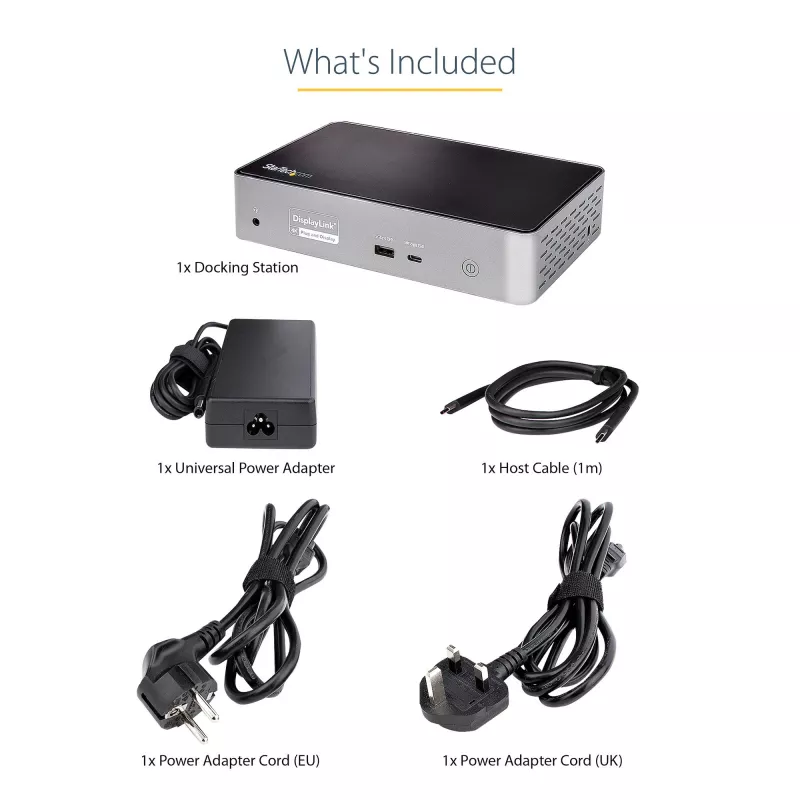 StarTech.com USB C dokk - 4K 60Hz nelja monitori DisplayPort ja HDMI - universaalne USB-C dokkimisjaam 100W toiteedastusega - USB jaotur 1x USB USB-C ja 3x USB-A, Ethernet, heli