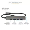 StarTech.com USB-C multiliidese adapter - USB-C HDMI 2.0b 4K 60Hz (HDR10), 100W Power Delivery läbipääs, 4-pordiline USB 3.0 jaotur - USB-C tüüpi minidokk - 12-tolline (30 cm) pikk ühendatud kaabel