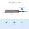 StarTech.com USB-C multiliidese adapter - USB-C HDMI 2.0b 4K 60Hz (HDR10), 100W Power Delivery läbipääs, 4-pordiline USB 3.0 jaotur - USB-C tüüpi minidokk - 12-tolline (30 cm) pikk ühendatud kaabel