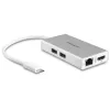 StarTech.com USB-C multipordiadapter – USB-C reisidokk jaam 4K HDMI-ga – 60 W toiteedastus, GbE, 2x USB-A 3.0 jaotur – kaasaskantav mini USB-C dokk sülearvutile – valge