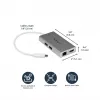 StarTech.com USB-C multipordiadapter – USB-C reisidokk jaam 4K HDMI-ga – 60 W toiteedastus, GbE, 2x USB-A 3.0 jaotur – kaasaskantav mini USB-C dokk sülearvutile – valge