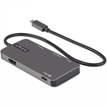 StarTech.com USB C mitmepordialadapter – USB-C 4K HDMI-le, 100 W toiteedastuse läbipääs, SD/microSD pesa, 3-pordiline USB 3.0 jaotur – USB USB-C minidokk – 12-tolline (30 cm) pikk ühendatud kaabel