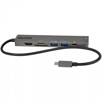 StarTech.com USB-C mitme pordiga adapterijaotur, USB-C -> 4K 60Hz HDMI, gigabitine Ethernet ja 100W sülearvuti laadimine Macbook Pro / Air ja Windows jaoks