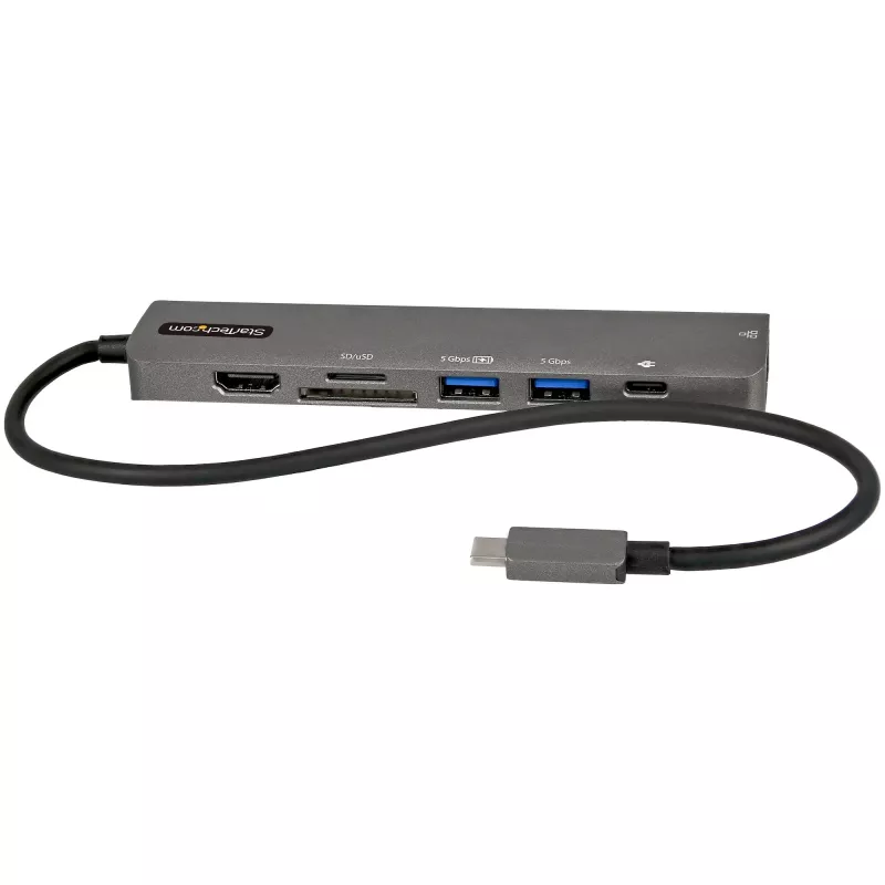 StarTech.com USB-C mitme pordiga adapterijaotur, USB-C -> 4K 60Hz HDMI, gigabitine Ethernet ja 100W sülearvuti laadimine Macbook Pro / Air ja Windows jaoks