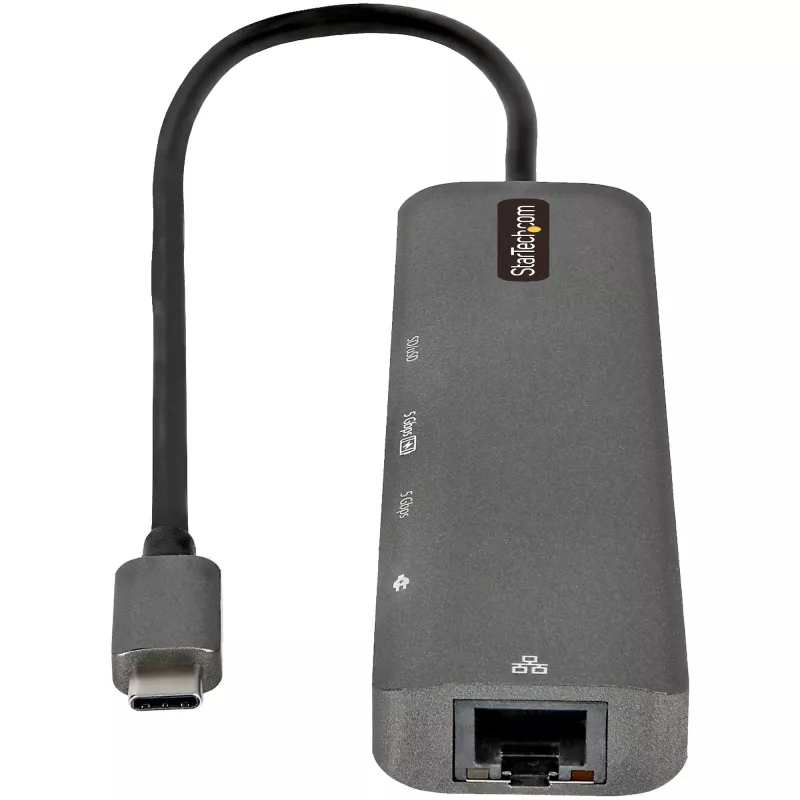 StarTech.com USB-C mitme pordiga adapterijaotur, USB-C -> 4K 60Hz HDMI, gigabitine Ethernet ja 100W sülearvuti laadimine Macbook Pro / Air ja Windows jaoks