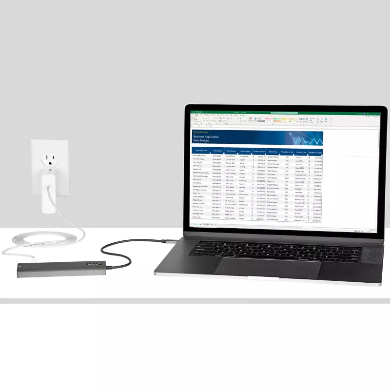 StarTech.com USB-C mitme pordiga adapterijaotur, USB-C -> 4K 60Hz HDMI, gigabitine Ethernet ja 100W sülearvuti laadimine Macbook Pro / Air ja Windows jaoks