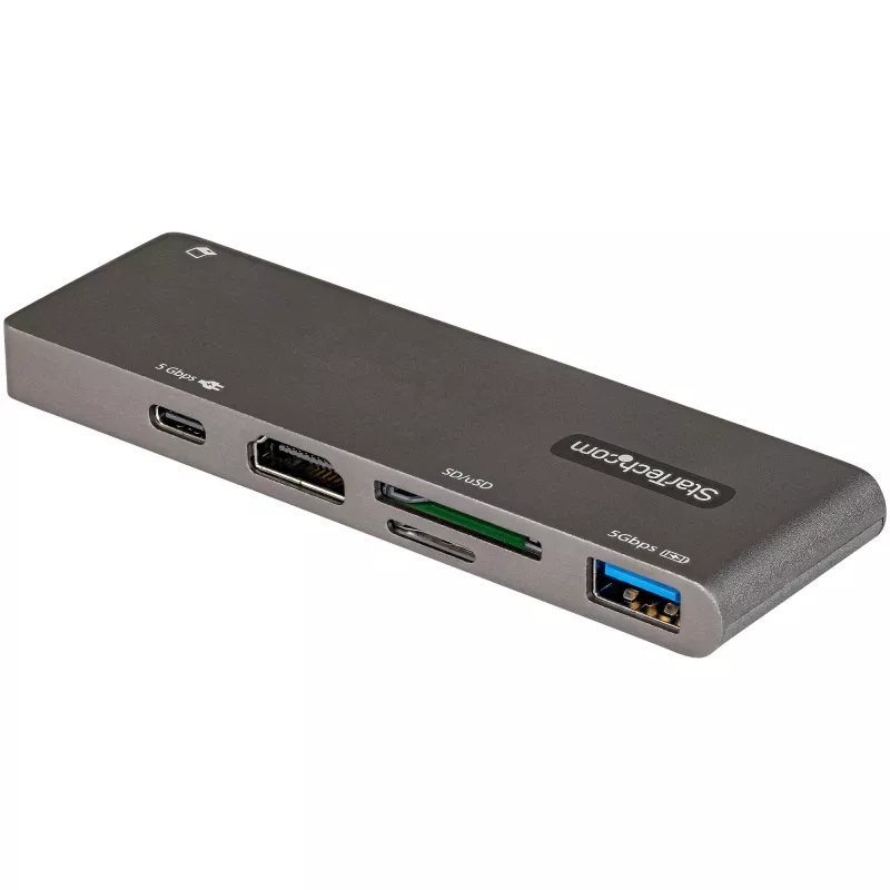 StarTech.com USB-C multiliidese adapter MacBook Pro/Air jaoks – USB USB-C 4K HDMI-le, 100 W toiteedastuse läbipääs, SD/microSD pesa, 2-pordiline USB 3.0 jaotur – kaasaskantav USB-C minidokk