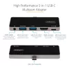 StarTech.com USB C Multiport Adapter - USB-C to 4K 60Hz HDMI 2.0, 100W Power Delivery läbiva laadimine, 3-pordiline USB 3.0 jaotur, heli - USB-C minidokk - kaasaskantav USB USB-C reisidokk