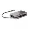 StarTech.com USB-C mitmepordiadapter - 4K 60Hz HDMI/DP - 3-pordiline USB-jaotur - 100W toiteedastus - GbE - reisimini dokkimisjaam laadimisega - 30 cm ümberkeeratav kaabel